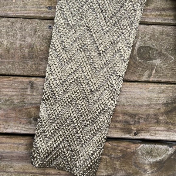 Trina Turk Gold Metallic Straight Leg Pants Weave Size 4 - Picture 3 of 12